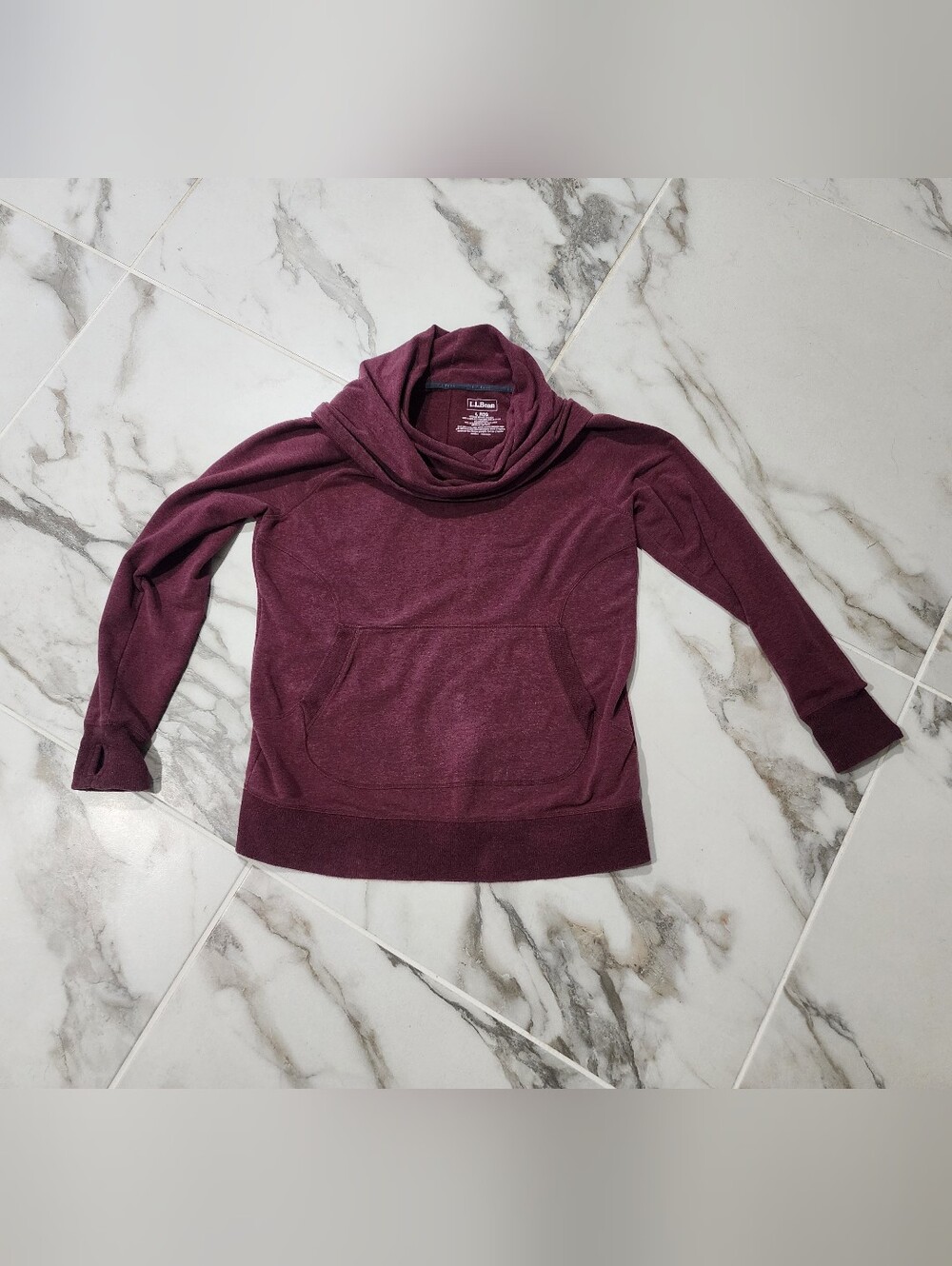 L.L. Bean Women's Cowl Neck Pullover Sweater Large - Burgundy